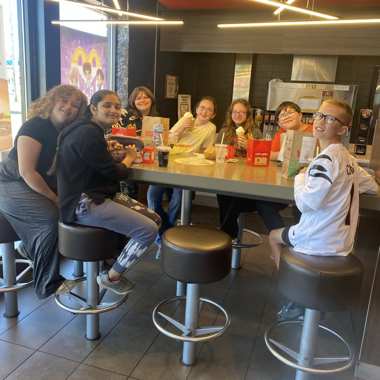 Some students in Mrs. Patrick’s Homeroom went to McDonald’s today for their end of the quarter reward.