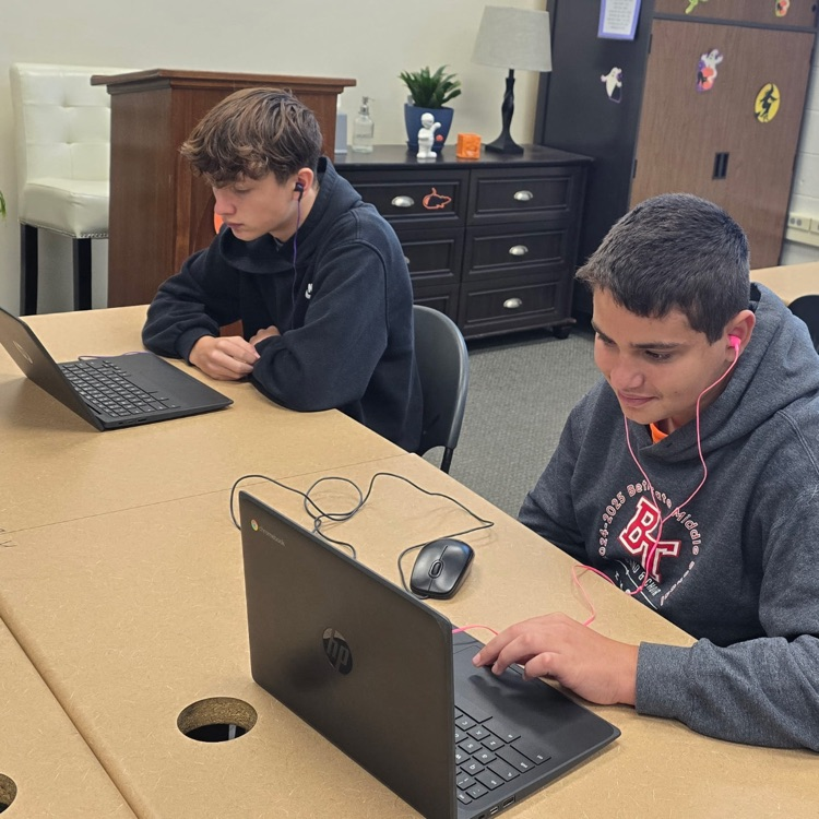 8th graders take a career interest survey in Career Exploration.