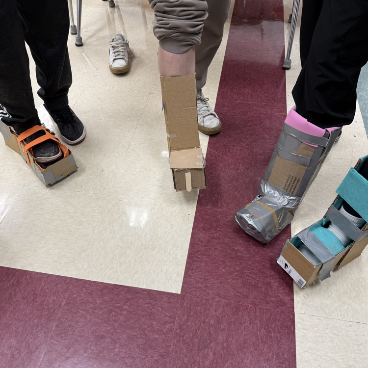 The budding engineers designed ankle foot orthosis prototypes.