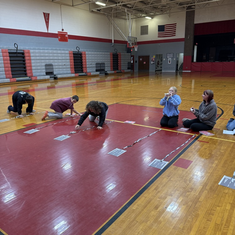Sixth grade PLTW are test flying their straw jets, learning about propulsion and the design process.