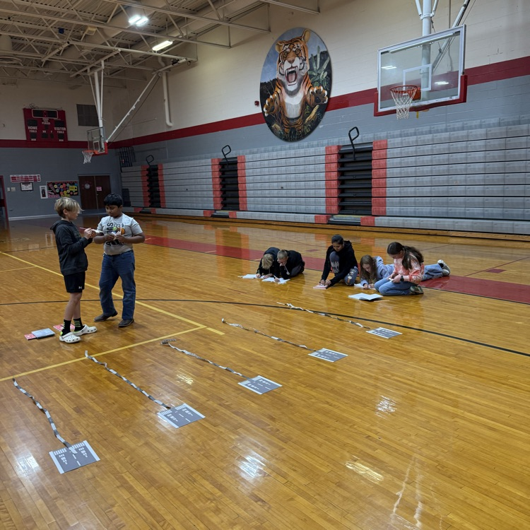 Sixth grade PLTW are test flying their straw jets, learning about propulsion and the design process.