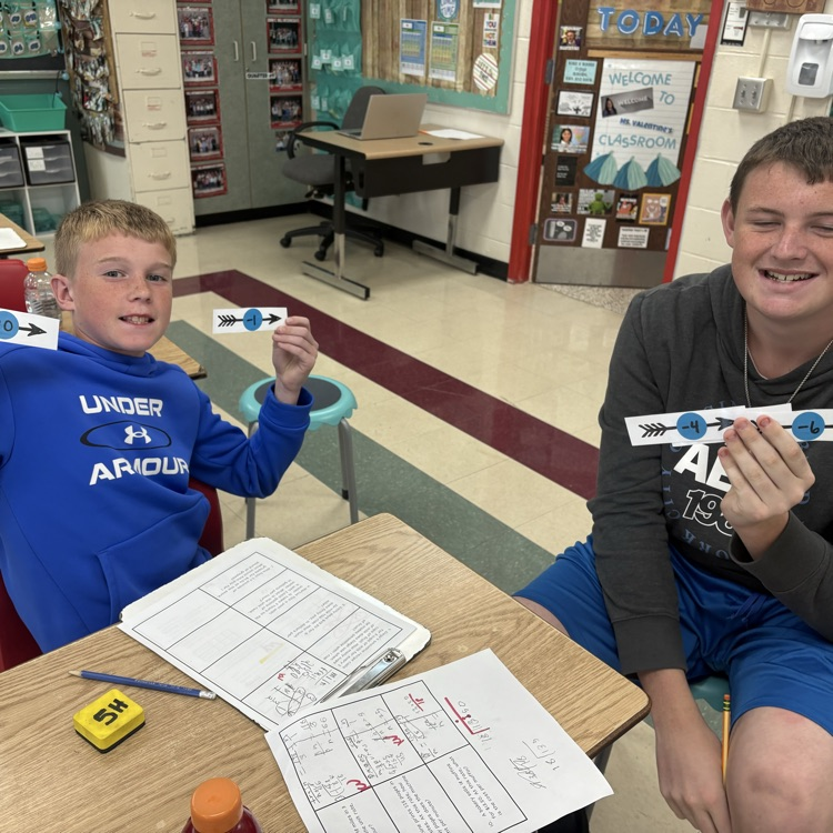 7th graders teamed up to play “Hit the Target” while using proportional relationships to find missing values 🎯