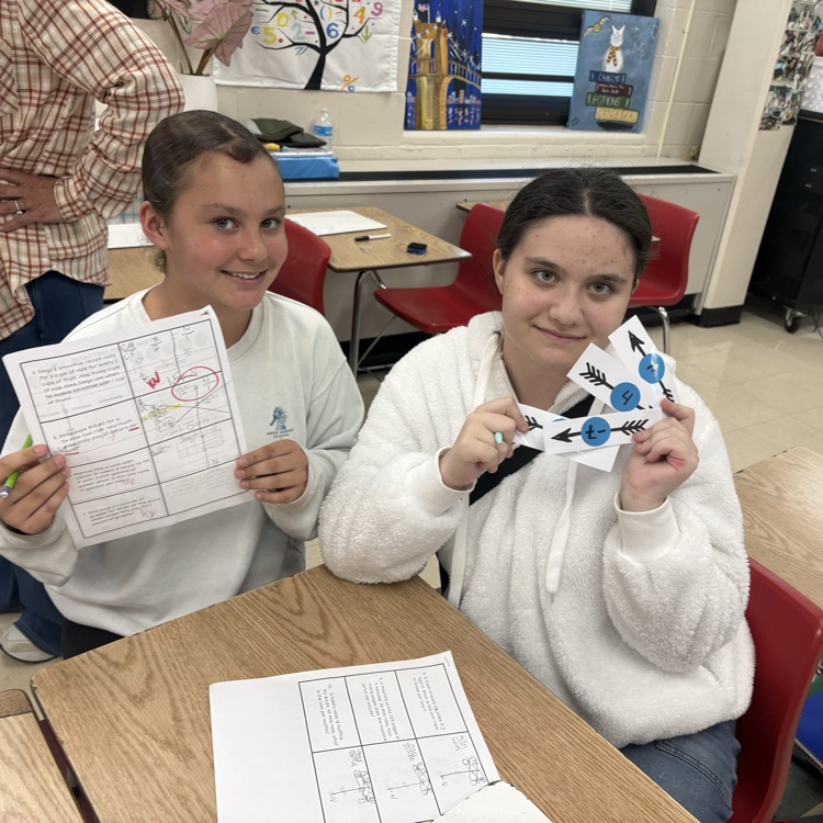 7th graders teamed up to play “Hit the Target” while using proportional relationships to find missing values 🎯