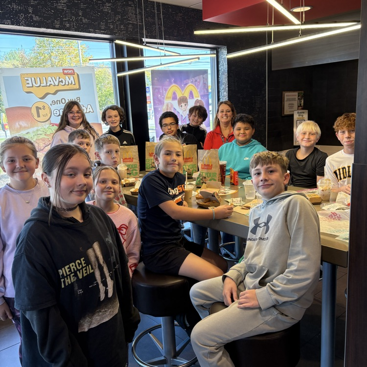 Students in Mrs. Carnahan’s homeroom enjoyed having lunch at McDonald’s for their first quarter reward.