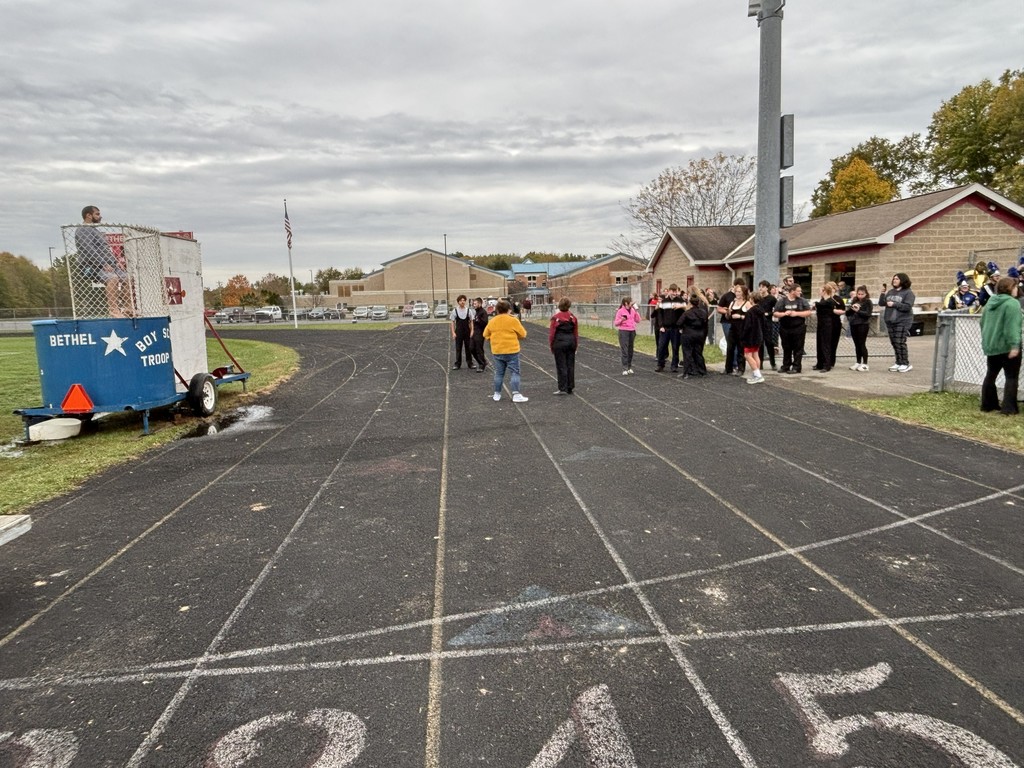 line waiting to dunk the band director