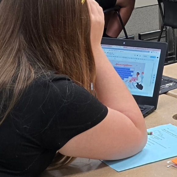 8th grade Career Exploration students research a job they are interested in.