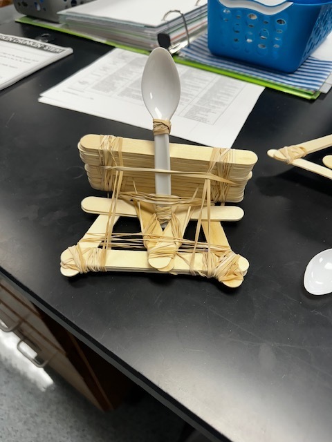 Newton’s Laws of Motion were recently put to the test by students in Mrs. Gasior's science classes. The students built and launched catapults to see physics in action. From design to launch, they explored how force, motion, and energy come together in a hands-on way. 