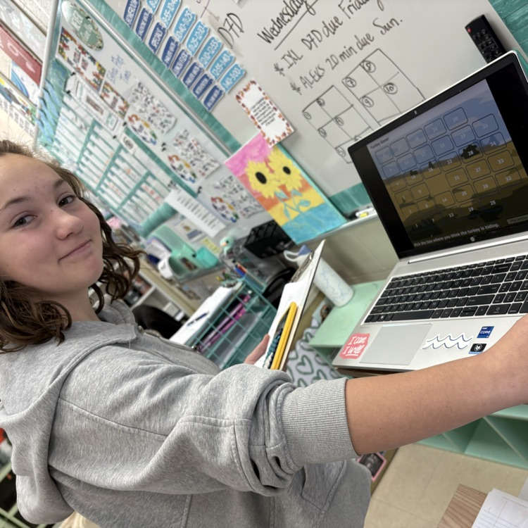 Our 7th graders used proportions to find percent increase and decrease in real-world scenarios. Each correct answer earned them a chance to find the hidden turkey!