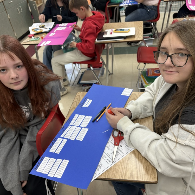 7th grade math students engaged in a collaborative activity to classify percent problems by type, including percent change, tax, and discounts. This helped them deepen their understanding of how percentages are applied in real-world situations.