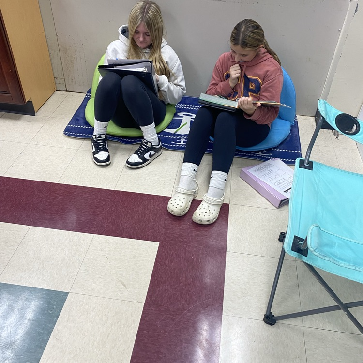 Students in Mrs. Patrick’s classroom are researching how the Paleolithic people adapted to their environment. 