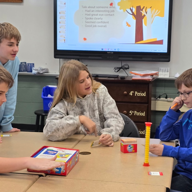 7th graders in Career Exploration used the game 5 Second Rule to practice communication and critical thinking while under pressure. They will definitely need those skills in their future jobs! 