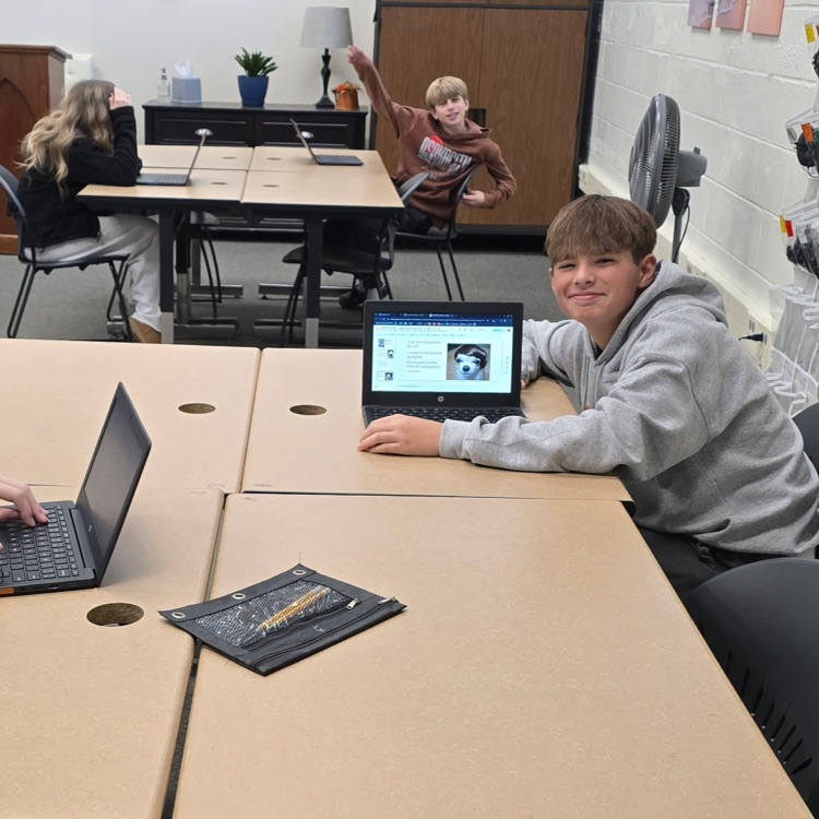 8th graders in Career Exploration are completing their reflection on the budget they created. Mrs. Harrison was pleased that every student was able to  make adjustments so their budget balanced or had a surplus. 