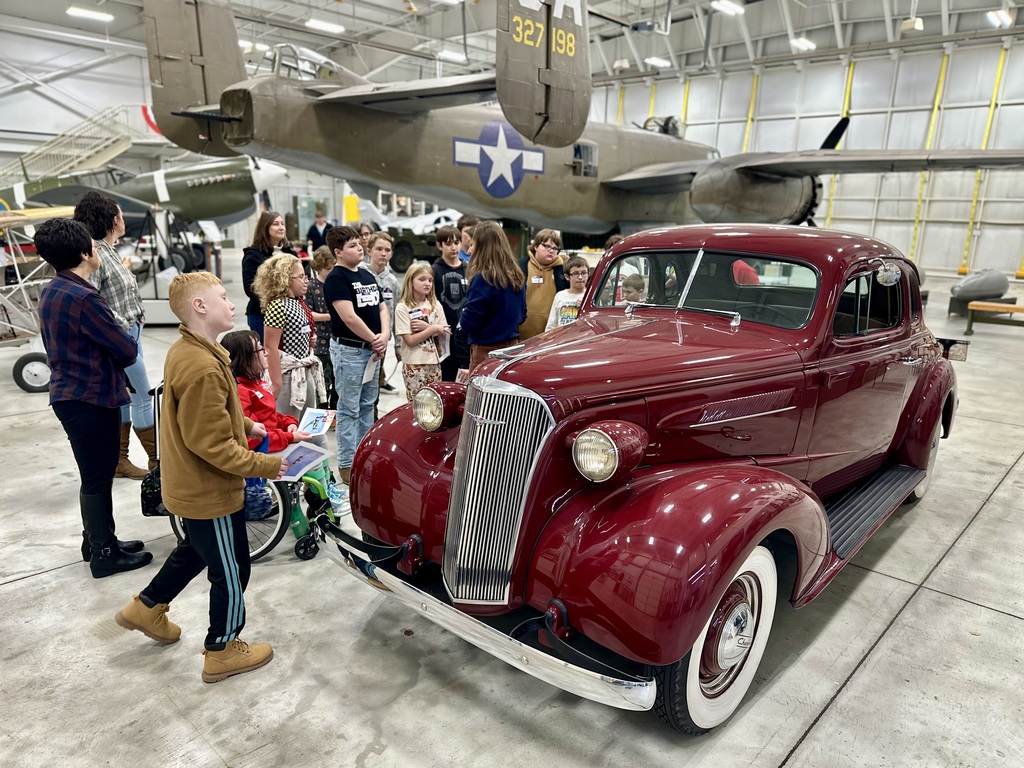 Students had a fun day at the Tri-State Warbird Museum! Students learned about military pilots, different kinds of aircraft, and how veterans sacrificed for our country during WWII. They also had the opportunity to make a craft and sit in a military Jeep! 