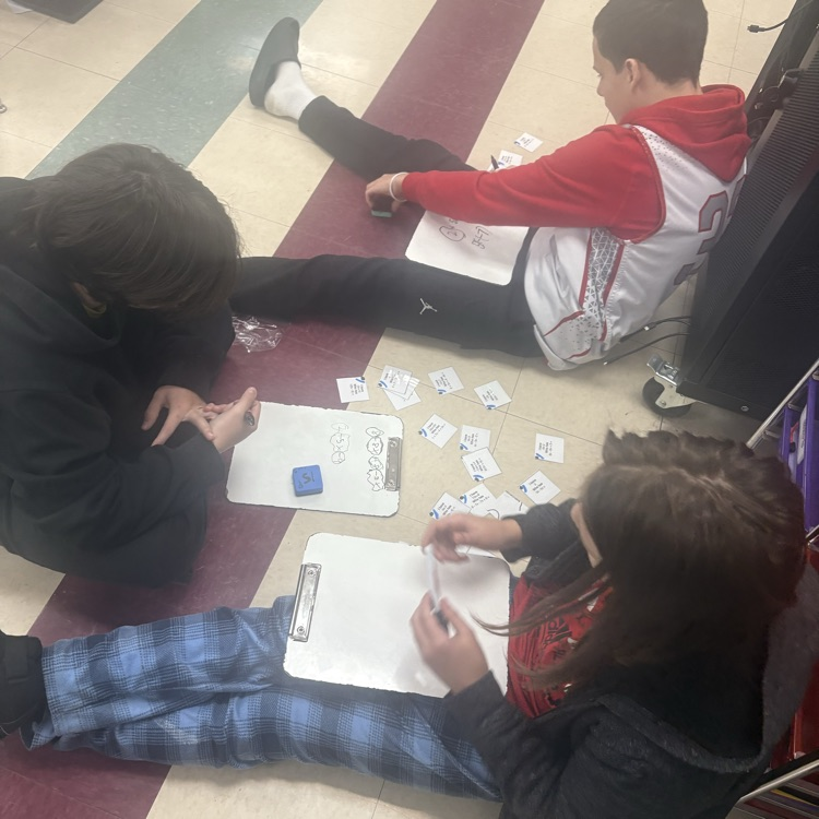 7th grade math students worked in trios using an “I Have, Who Has” activity to actively practice simplifying expressions with the distributive property and combining like terms