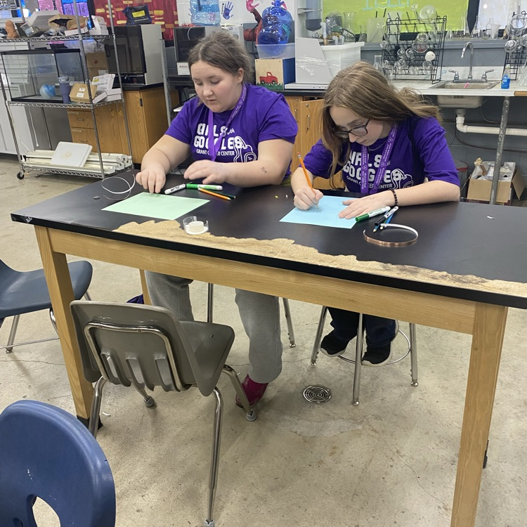 The 6th Grade "Girls with Goggles" at Grant Career Center.