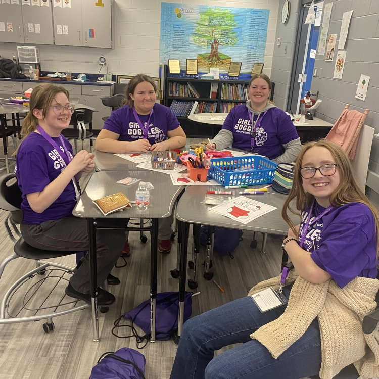 The 6th Grade "Girls with Goggles" at Grant Career Center.