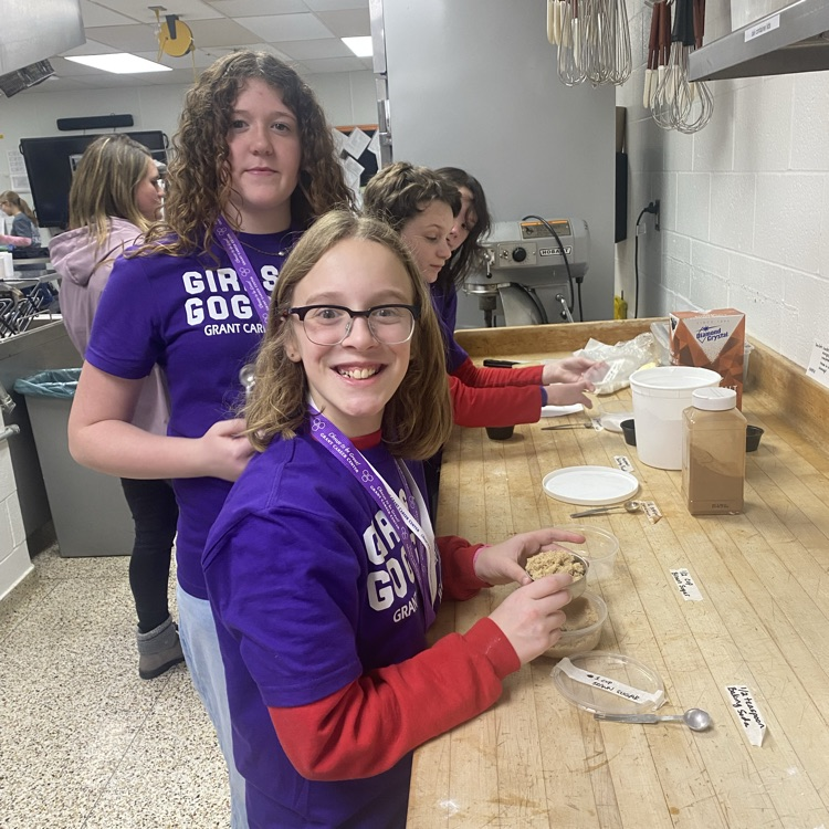 The 6th Grade "Girls with Goggles" at Grant Career Center.