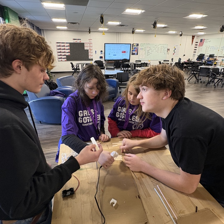The 6th Grade "Girls with Goggles" at Grant Career Center.