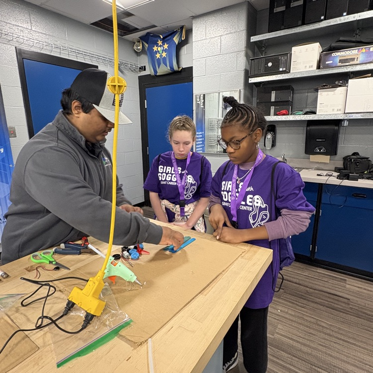 The 6th Grade "Girls with Goggles" at Grant Career Center.