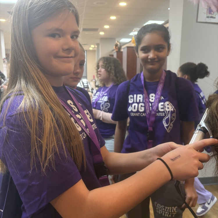 The 6th Grade "Girls with Goggles" at Grant Career Center.