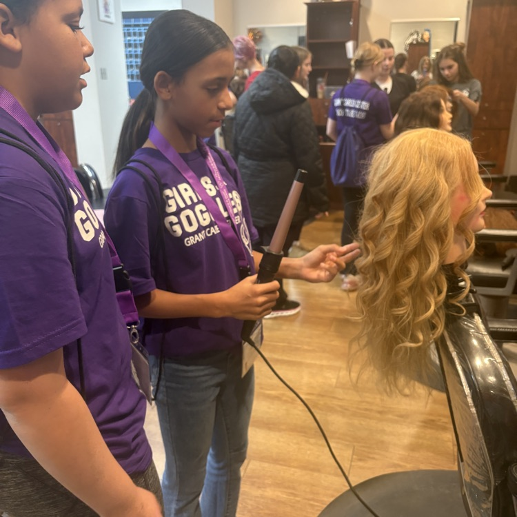 The 6th Grade "Girls with Goggles" at Grant Career Center.