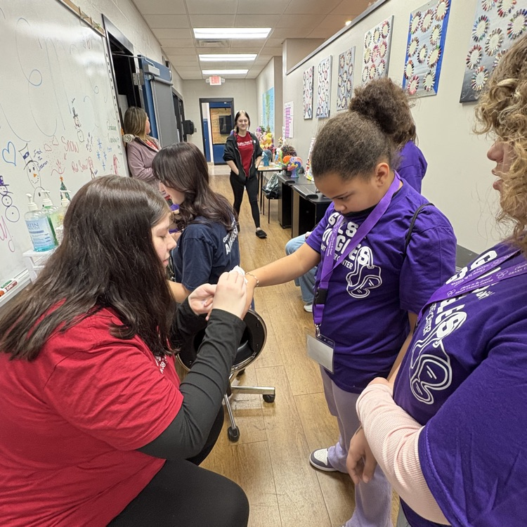 The 6th Grade "Girls with Goggles" at Grant Career Center.
