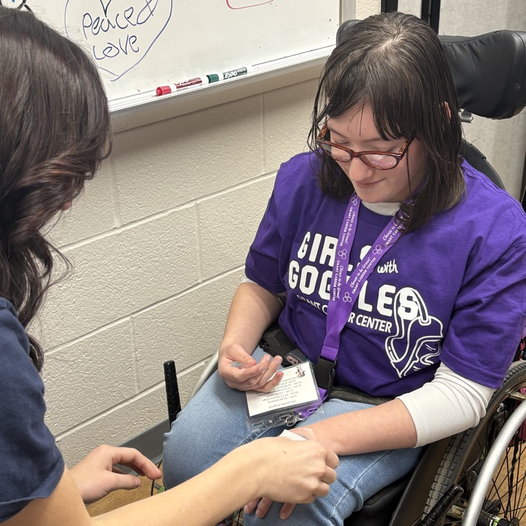 The 6th Grade "Girls with Goggles" at Grant Career Center.