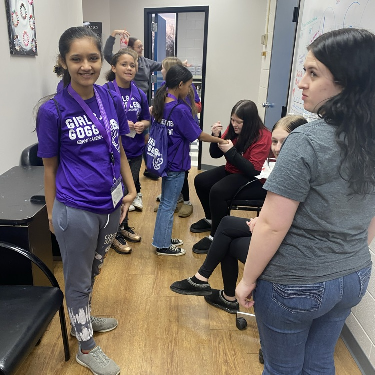 The 6th Grade "Girls with Goggles" at Grant Career Center.