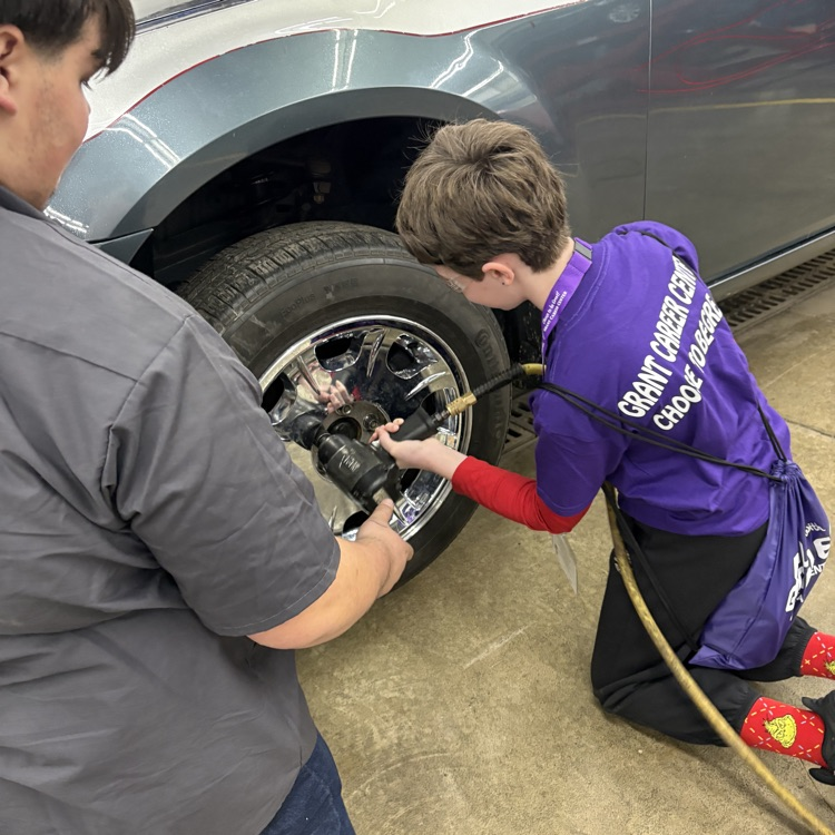 The 6th Grade "Girls with Goggles" at Grant Career Center.