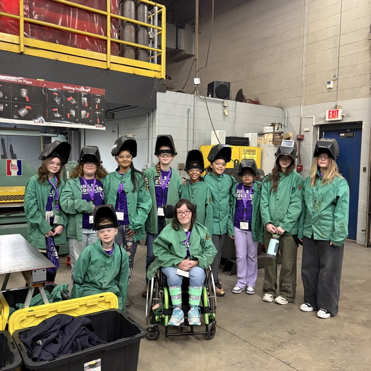 The 6th Grade "Girls with Goggles" at Grant Career Center.