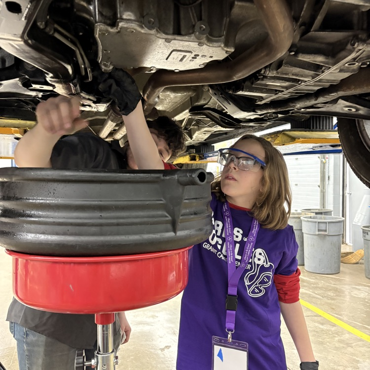 The 6th Grade "Girls with Goggles" at Grant Career Center.