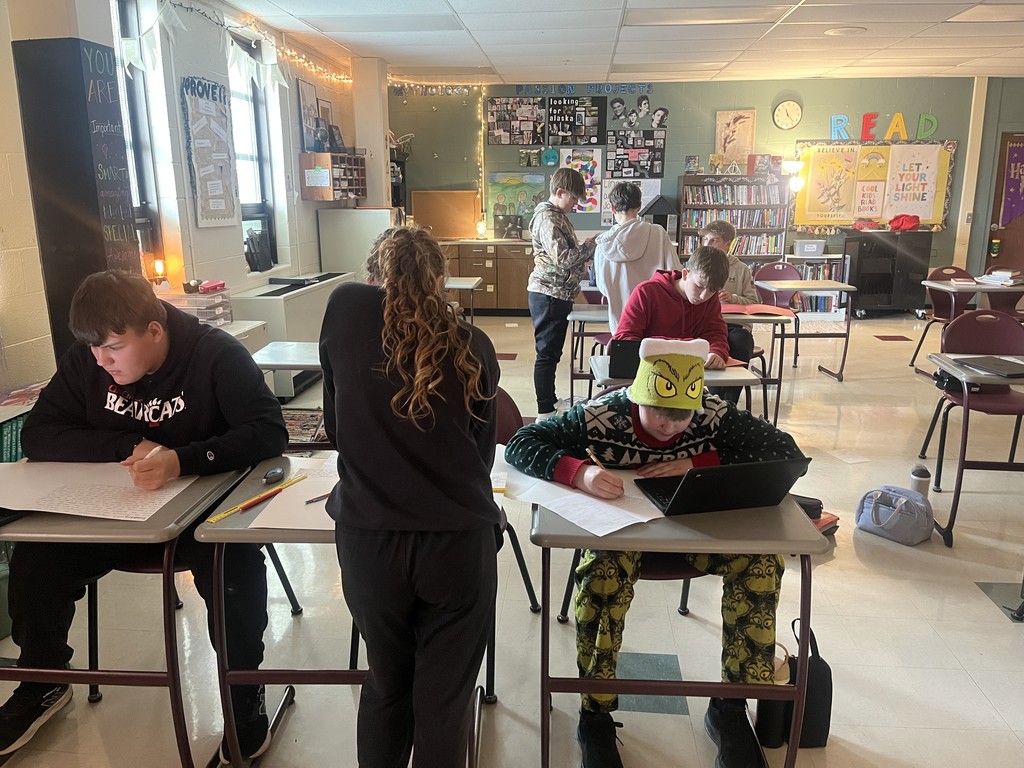 8th graders in Ms. Kincer’s ELA class are working hard on their final project for Greek Mythology. They must use their literary analysis skills to create a “Big Book” over a myth of their choosing. They are also researching mythological creatures or their zodiac sign.