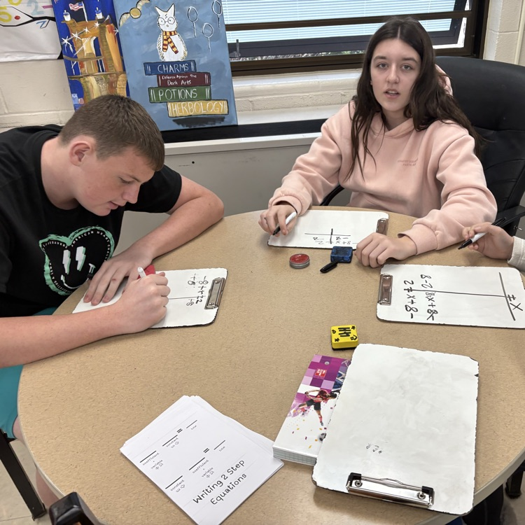 7th graders worked in groups today analyzing errors in solved two-step equations!