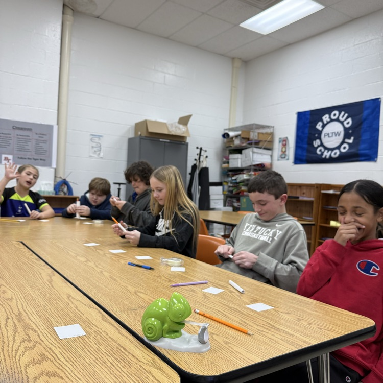 6th grade PLTW students got creative and tested out straw jets, following the design process step by step. 