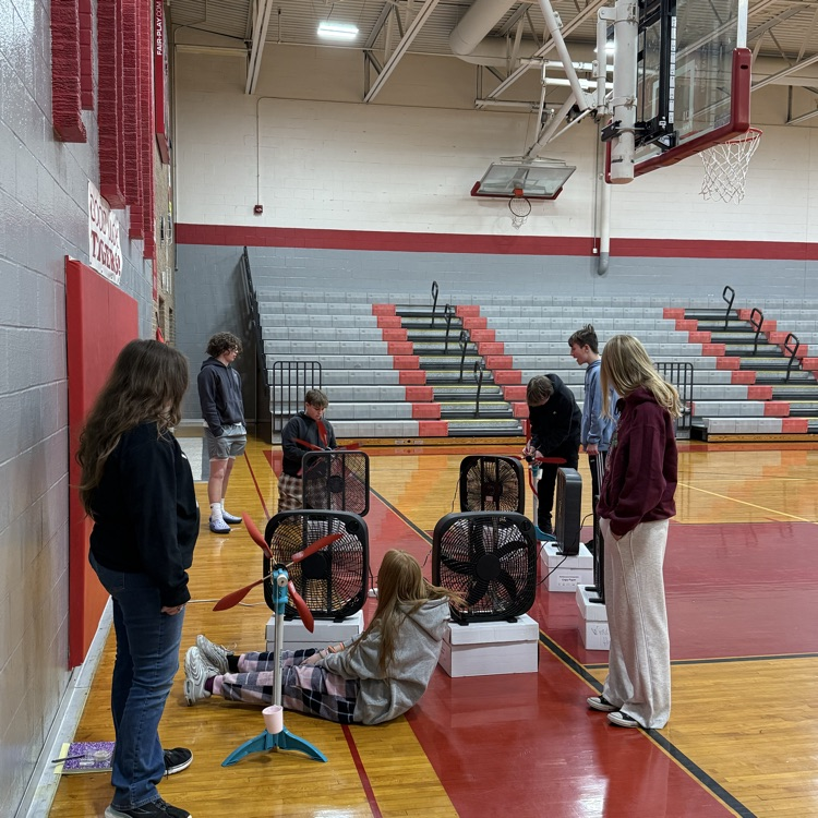 Students are getting creative, designing and testing their wind turbine prototypes! 