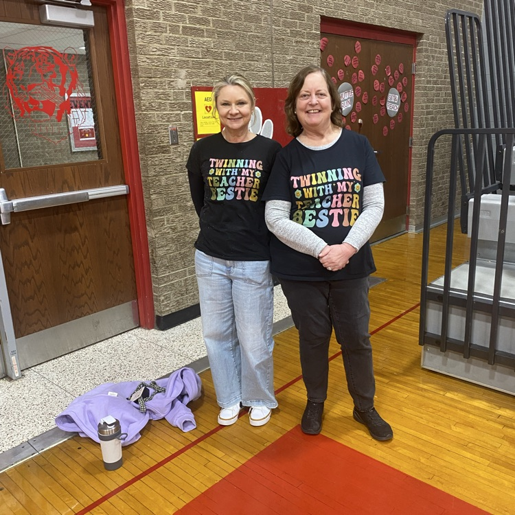 Mrs. Patrick and Mrs. Starline participated in “Twin Day” at BTMS 