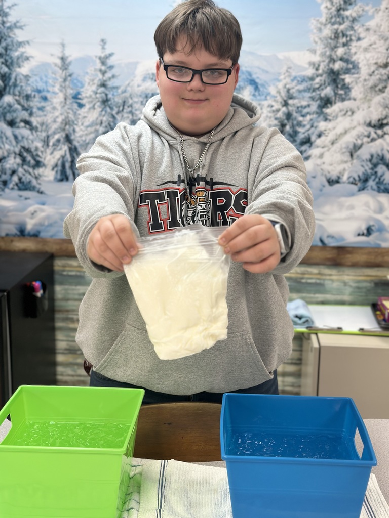 The recent weather brought a perfect opportunity to study how animals survive cold climates. Mr. Thomas joined students in a blubber challenge!