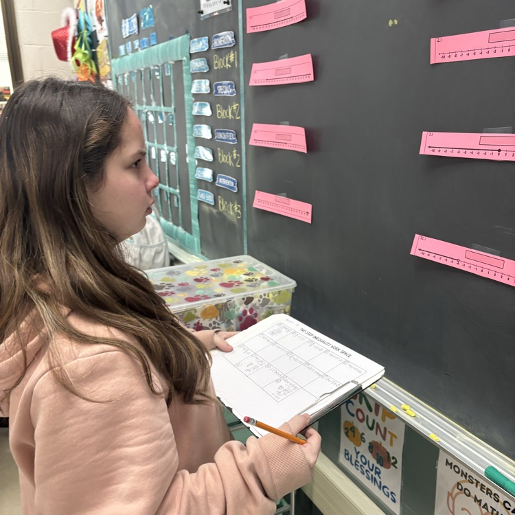 7th graders finish up their math unit by solving 2 step inequalities and then finding the matching graph!