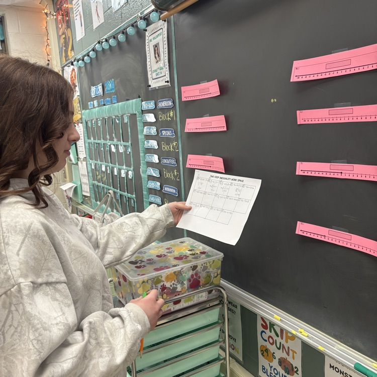 7th graders finish up their math unit by solving 2 step inequalities and then finding the matching graph!