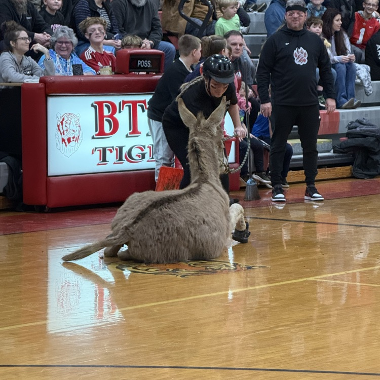 A BIG thank you to everyone who participated, helped with, and came out to our Donkey Basketball event for a fundraiser for BTMS students! The "excitement" of a pipe bursting in the office setting off the fire alarm could not stop the fun for long!😁💦