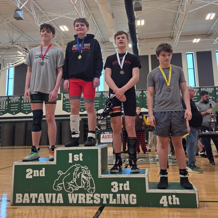 Coach Darnell and Coach Darnell are so proud of our wrestlers at the League Meet where 5 out of 6 wrestlers placed! John and Zeke got 1st place. Ethan and Robert got 2nd place and Nathan got 4th place. Way to go guys!🤼‍♂️🐅