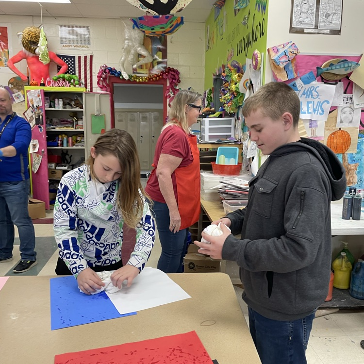 Source of Strength Peer Leaders finally have the opportunity to tie dye their new shirts.  Anticipation on how they turned out.