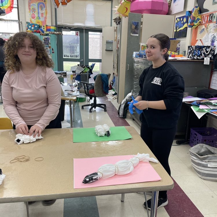 Source of Strength Peer Leaders finally have the opportunity to tie dye their new shirts.  Anticipation on how they turned out.