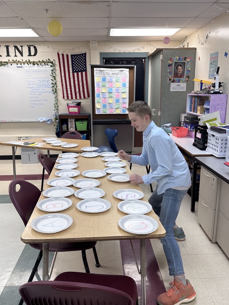 Students had plate races for test review!