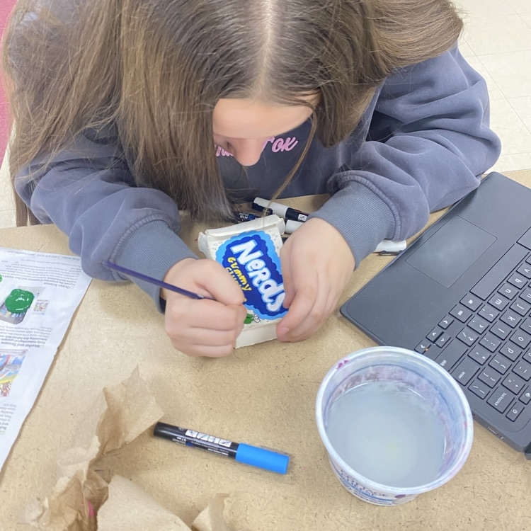 7th grade Art students are getting close to finishing their Clay Junk Food project!