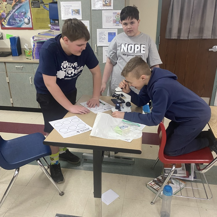 Students in Mrs. Patrick’s science class used a microscope to examine different types of cells.