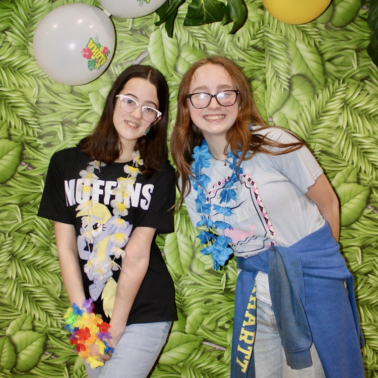 This year’s luau dance was so much fun and memorable!  The students danced, took pictures, ate pizza and danced some more.  Thanks to everyone for making it a successful night!