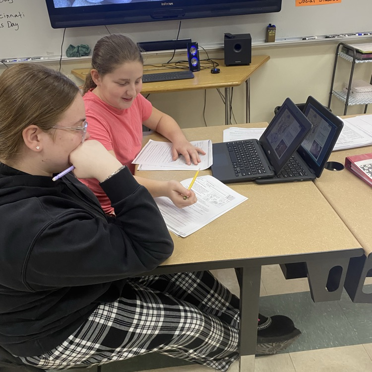 Students in Mrs. Patrick’s science class interact with a Gizmo on the circulatory system and used the Gizmo to complete a student exploration sheet. 