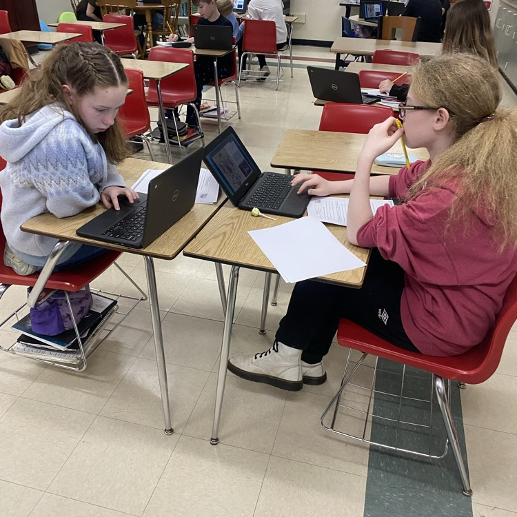Students in Mrs. Patrick’s science class interact with a Gizmo on the circulatory system and used the Gizmo to complete a student exploration sheet. 