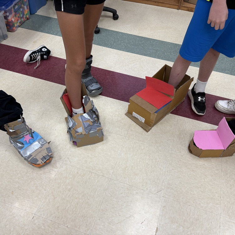 Students created and constructed ankle foot orthosis prototypes, following the design process. 
